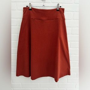 Texture Comfy Skirt, A-line, knee length, Hemp and Organic cotton. Made in USA